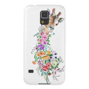 Fleurs colorées Giraffe coque iphone