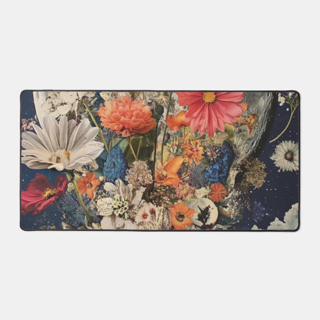 Fleurs colorées sous Pleine lune (Recto)