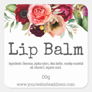 Fleurs Colorées Sur Des Étiquettes De Tube Balm Li