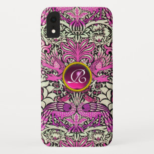 FLEURS, COQUES DE PAIX, DRAGONS, MONOGRAMME EN PIE