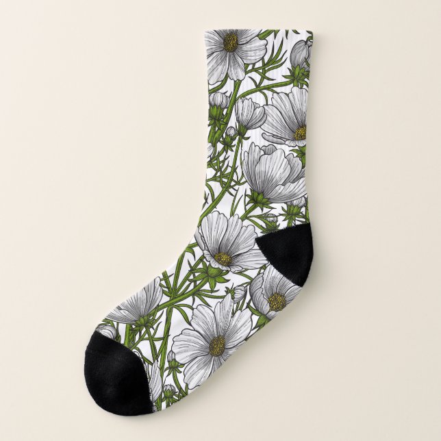 Fleurs cosmos blanches (Gauche - extérieur)