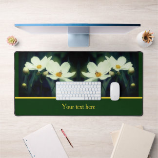 Fleurs Cosmos Blanches Avec Abeille Personnalisée