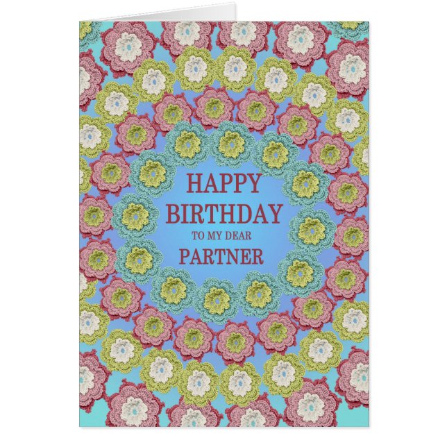 Fleurs Crochet d'anniversaire partenaire (Devant)