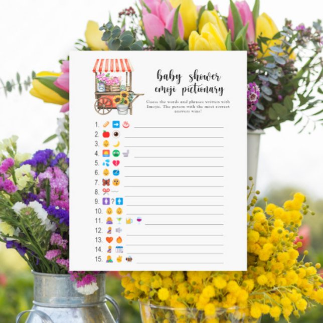 Fleurs cultivées localement Baby shower émoticônes (Créateur téléchargé)