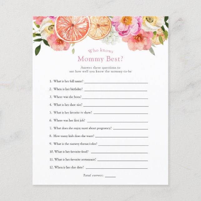 Fleurs d'agrumes roses qui connaissent maman mieux (Devant)