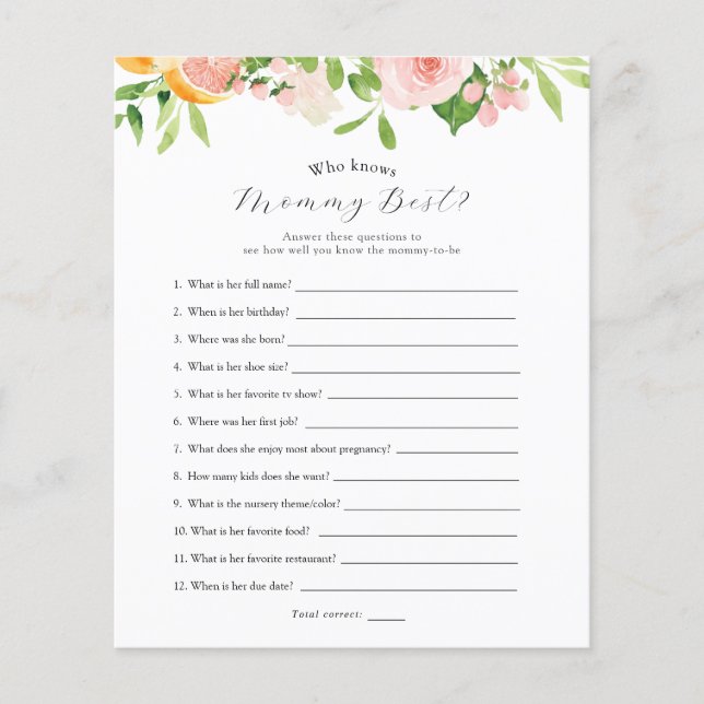 Fleurs d'agrumes roses qui connaissent maman mieux (Devant)