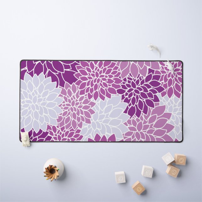Fleurs Dahlia, Motif De Fleurs, Dahlia Violet (Tableau pour enfants)