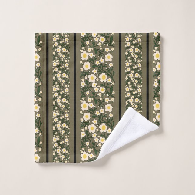 Fleurs Dainty Grandes Arrière - plan (Gant de toilette)