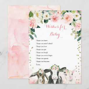 Fleurs d'animaux de ferme désirés pour la carte bé