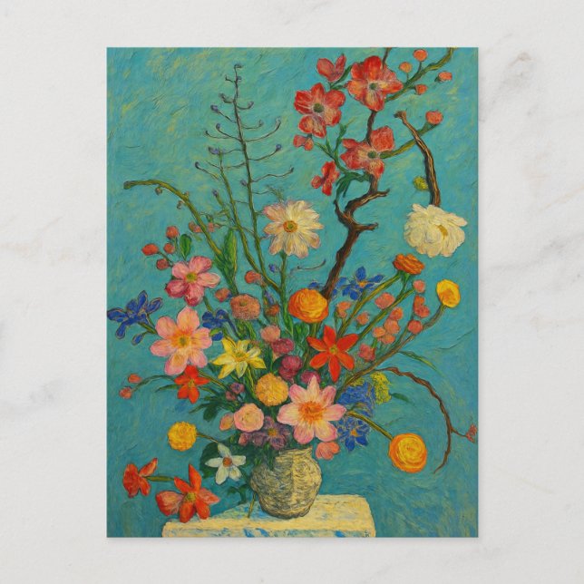 fleurs dans le vase Carte postale (Devant)