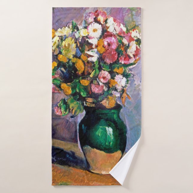 Fleurs dans un Vase, Cezanne (Serviette de bain)