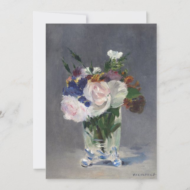 Fleurs dans un vase de cristal | Édouard Manet (Devant)