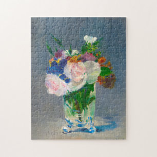 Fleurs dans un vase de cristal par Manet Puzzle