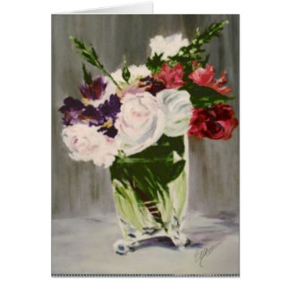 Fleurs dans un vase en cristal