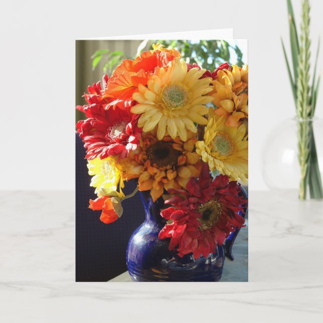 Fleurs dans une carte de vase (Devant)