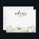 Fleurs d'aquarelle avec carte de conseil Gold Foil<br><div class="desc">Carte de conseil élégante et fantaisiste avec motif floral aquarelle avec fausse feuille d'or et faux accents parties scintillant or - il n'y a pas de véritable feuille d'or ou de parties scintillant. La carte de conseil florale est parfaite pour les évènements de printemps. Le texte est cuztomisable pour "conseil...</div>