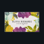 Fleurs d'aquarelle Boho | Carte de visite floral<br><div class="desc">Carte de visite élégante avec des fleurs d'aquarelle dessinées à la main. Cette carte de visite élégante est parfaite pour tout type d'affaires.</div>