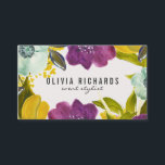 Fleurs d'aquarelle Boho | Carte de visite floral<br><div class="desc">Carte de visite élégante avec des fleurs d'aquarelle dessinées à la main. Cette carte de visite élégante est parfaite pour tout type d'affaires.</div>