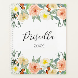 Fleurs d'aquarelle chic et crème Mois