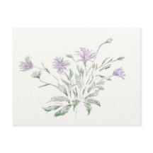 Fleurs d'aquarelle de carte postale