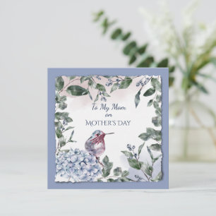 Fleurs d'aquarelle de la Fête des Mères et oiseaux