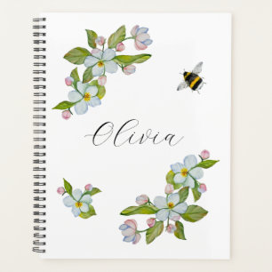 Fleurs d'aquarelle des arbres du jardin et des bou