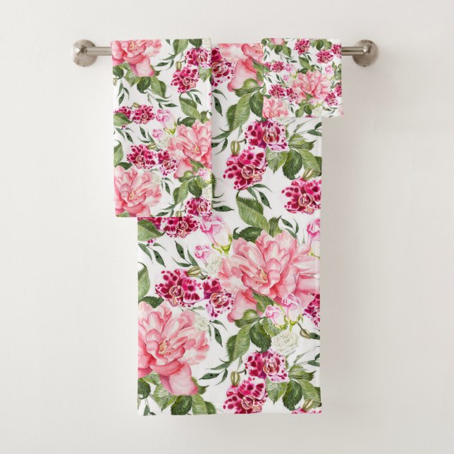 Fleurs d'aquarelle florale Orchidées de pivoines R (En situation)