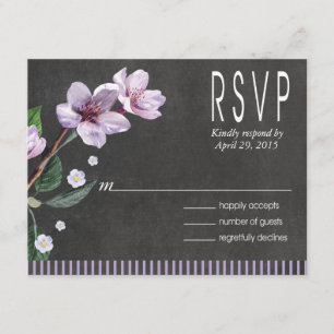 Fleurs d'aquarelle Lilac Chalkboard RSVP