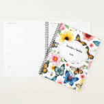 Fleurs d'aquarelle motif jardin personnel<br><div class="desc">Fleurs d'aquarelle motif jardin personnel Planificateur. Vous pouvez le personnaliser et ajouter votre propre texte et année.</div>