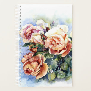 Fleurs d'aquarelle orange rose bourgeon illustrati