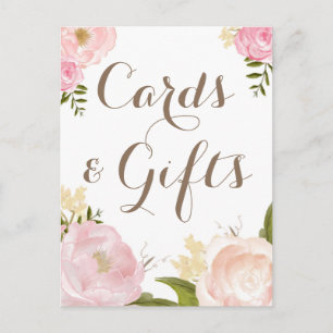 Fleurs d'aquarelle romantique Cartes et cadeaux Ma
