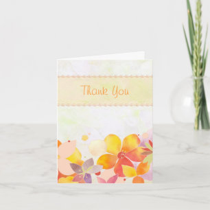 Fleurs d'aquarelle romantique Merci Mariage