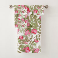 Fleurs d'aquarelle rose rose roses romes florales
