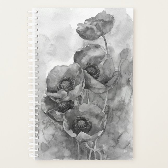 Fleurs d'aquarelle rouge pavot illustration fleurs (Devant)