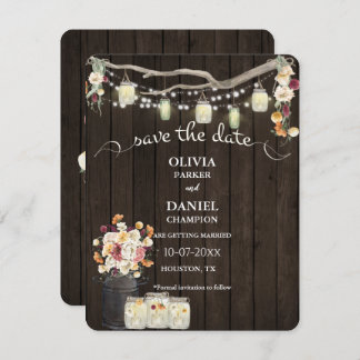 Fleurs d'aquarelle rustiques Mason Jar