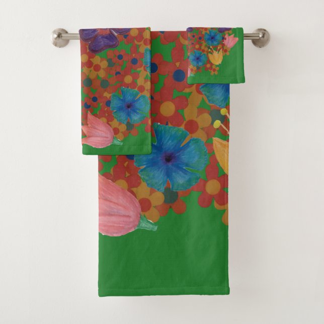 Fleurs d'aquarelle vintage motif