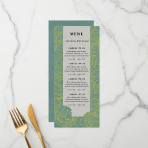 Fleurs d'art en ligne, menu à fleurs turquoise ou 