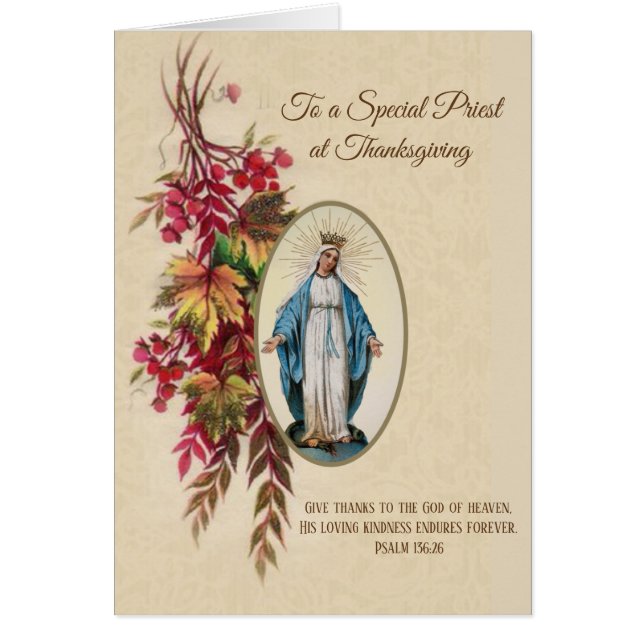 Fleurs d'automne du prêtre de Thanksgiving Vierge  (Devant)