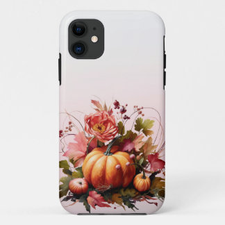 Fleurs d'automne et coque iphone Citrouille