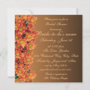 Fleurs d'automne Invitation de douche nuptiale