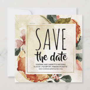 Fleurs d'automne vintage pour votre faire-part