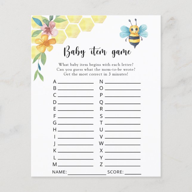 Fleurs de abeille - Jeu pour bébé. Jeu pour Baby S (Devant)