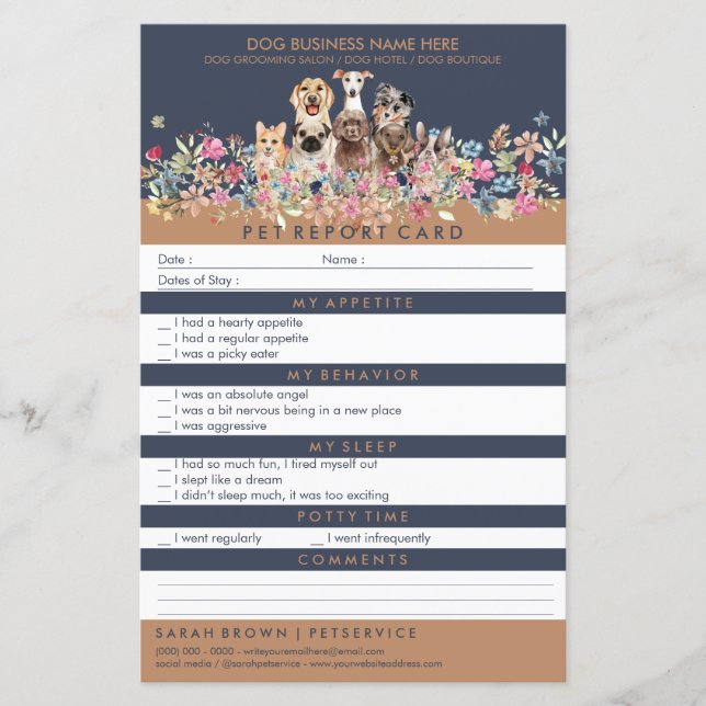 Fleurs de Animaux Chiens Chic (Devant)