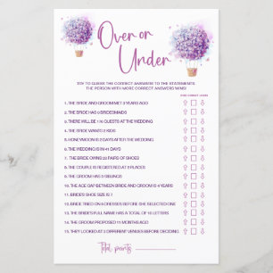 Fleurs de ballon à l'aquarelle Jeu Over & Under