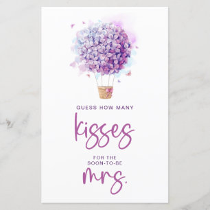 Fleurs de ballon aquarelle Combien de baisers Ma