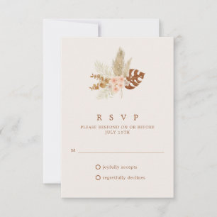 Fleurs de Boho automne Mariage rustique RSVP
