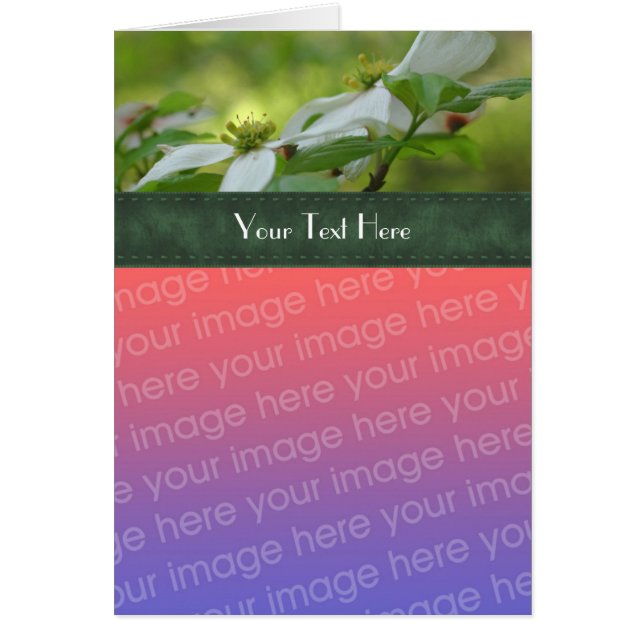 Fleurs de bois de chien blanc Votre Carte photo (Devant)