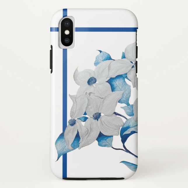 Fleurs de bois de chien sur un coque iphone (Dos)