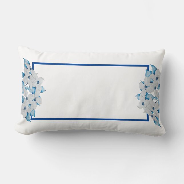 Fleurs de bois de chien sur un Coussin Lumbar (Recto)