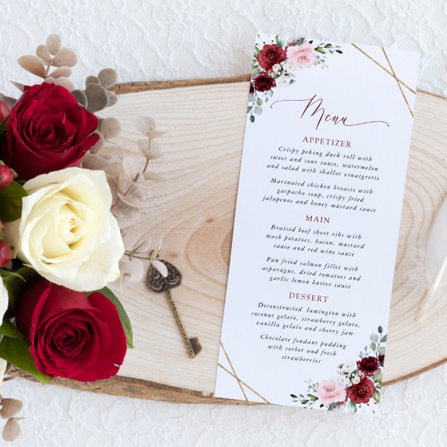 Fleurs de Bourgogne, Fleurs Roses, Menu de la Baby (Créateur téléchargé)
